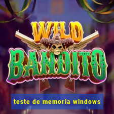 teste de memoria windows